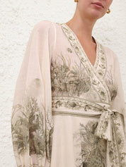 Wanderlust wrap midi dress