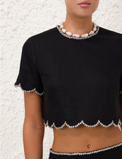 CRUSH SCALLOPED TOP