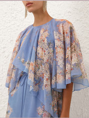 Cascadian tiered maxi dress