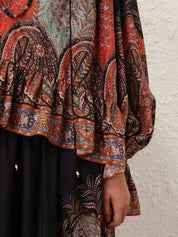 Rhiannon ruffle billow blouse