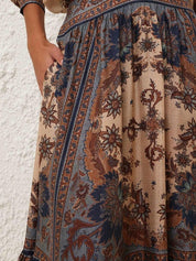 Ascension tiered midi skirt