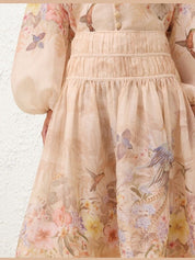 Illuminate drawn midi skirt
