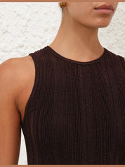 Lucky metallic racer tank