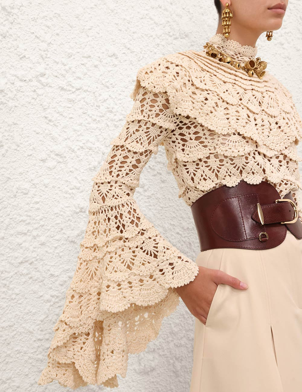 Hypnotic hand crochet sweater