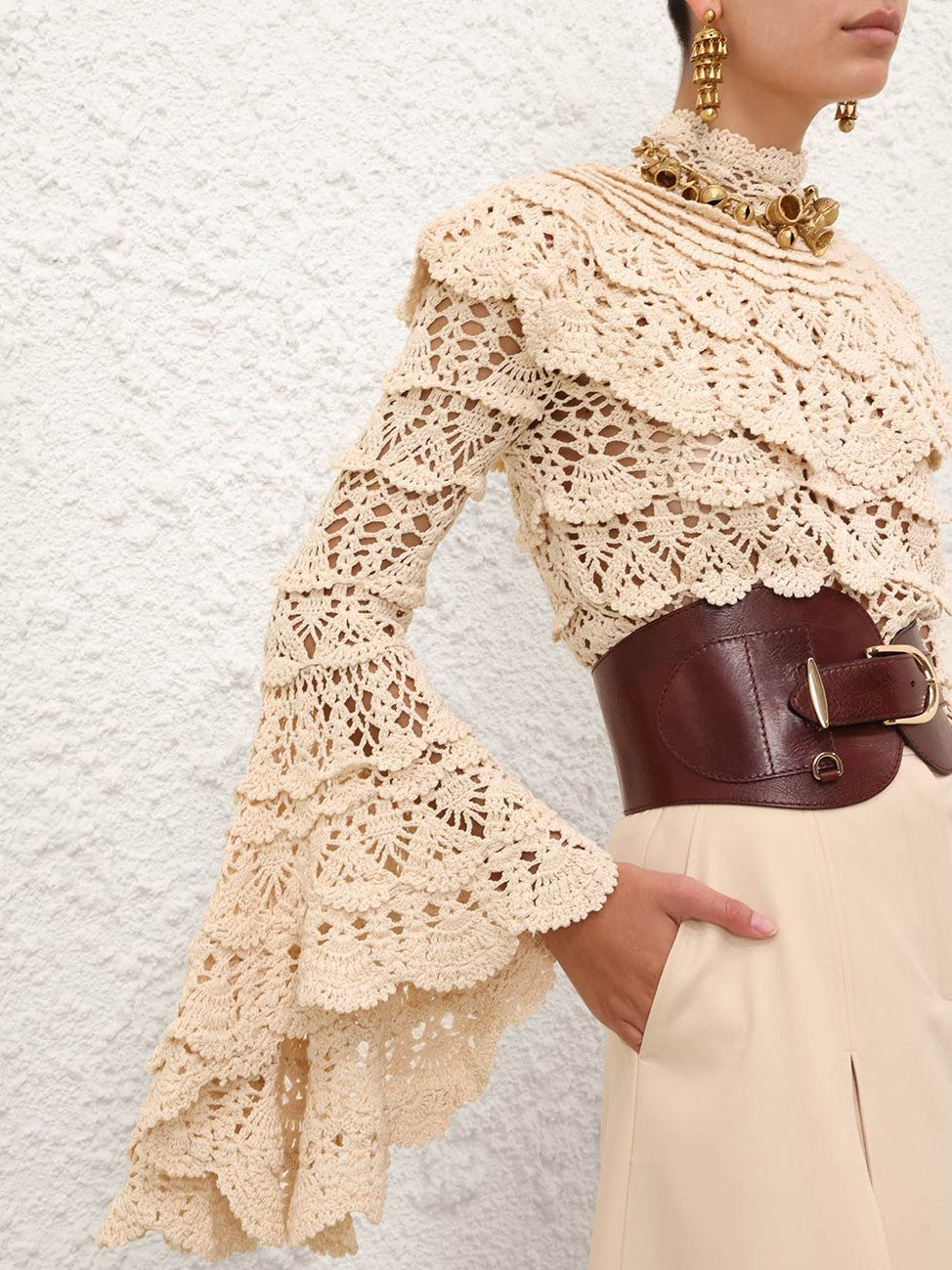 Hypnotic hand crochet sweater
