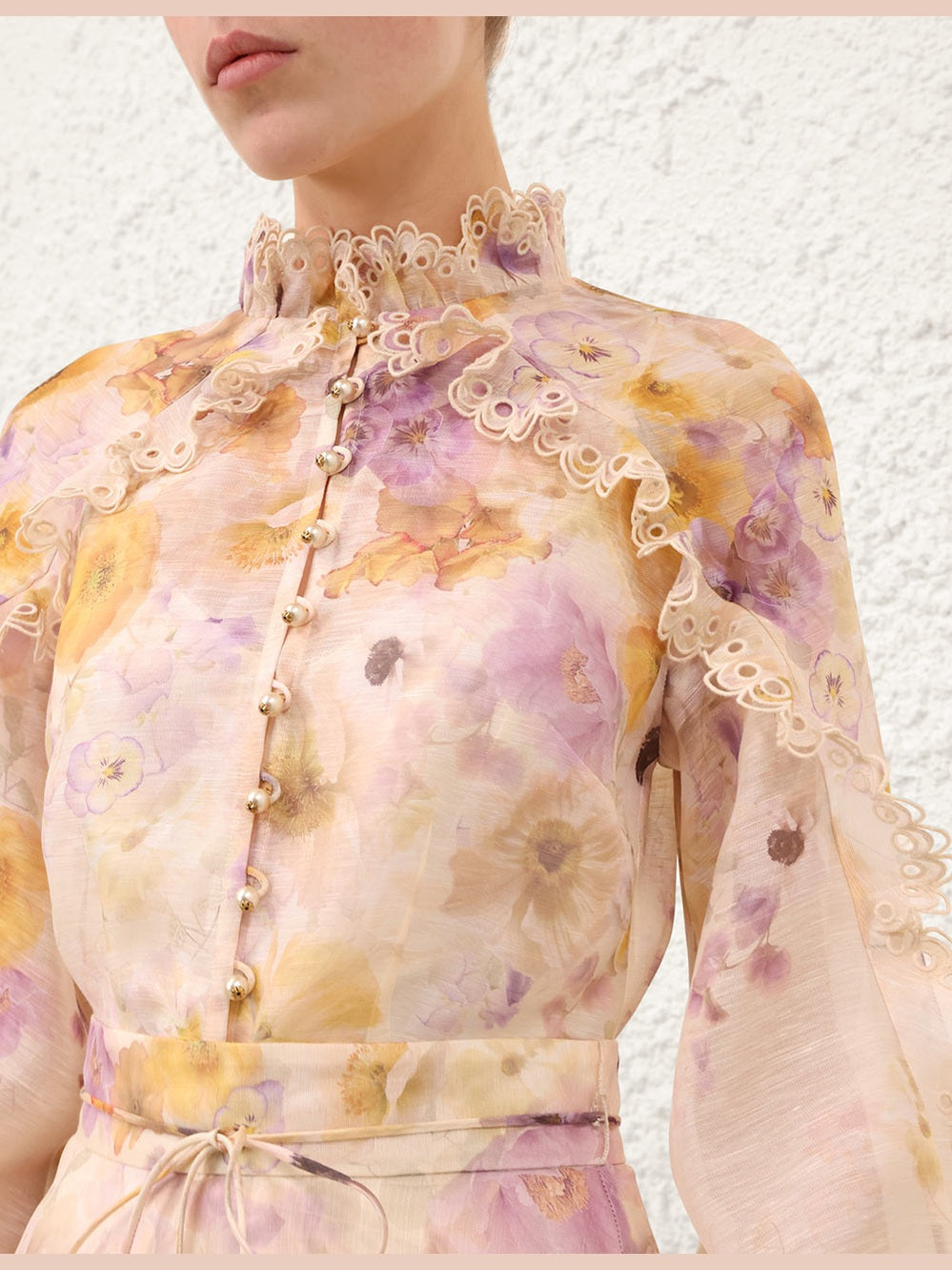 Memento embroidered blouse