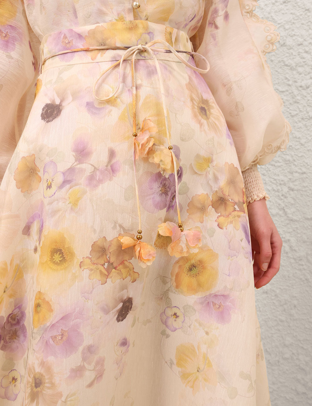 MEMENTO EMBROIDERED MIDI SKIRT