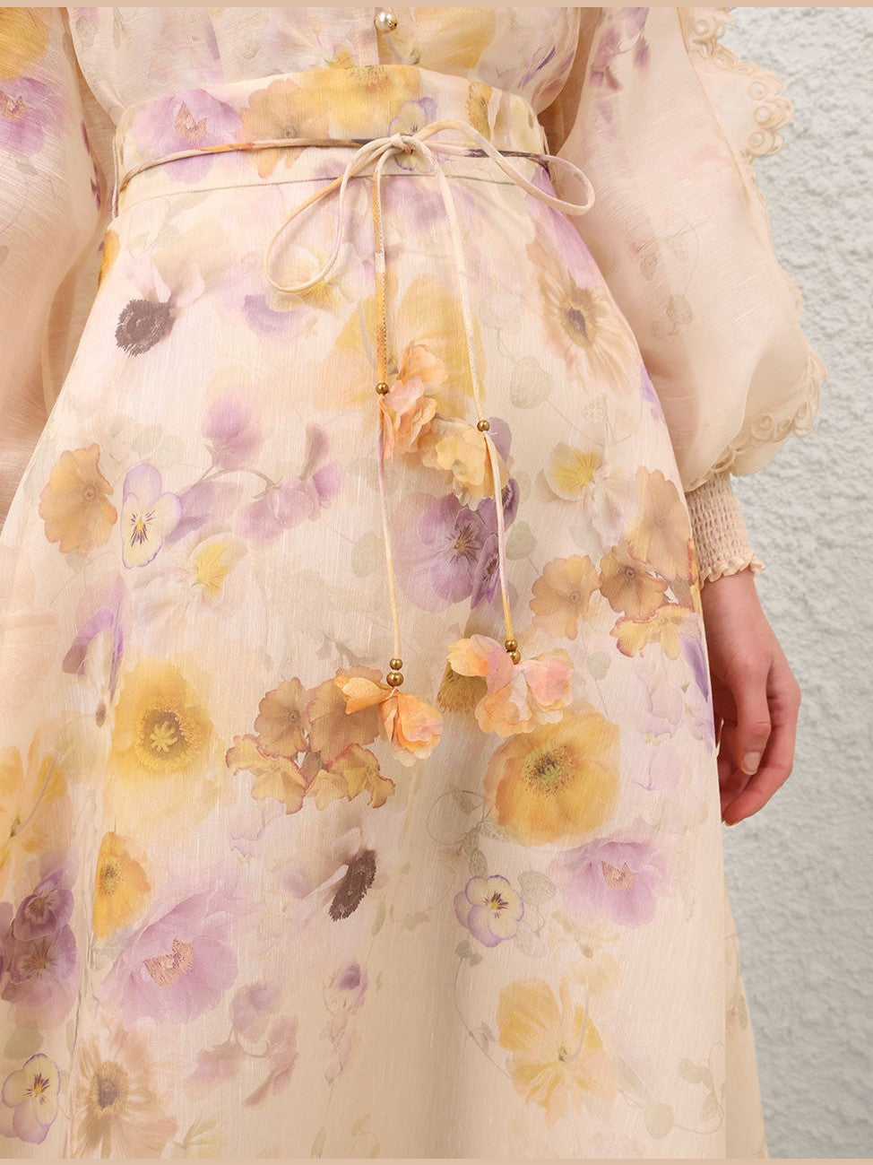 Memento embroidered midi skirt
