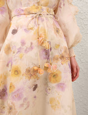 MEMENTO EMBROIDERED MIDI SKIRT