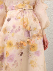 Memento embroidered midi skirt