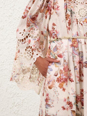 Awaken embroidered yoke maxi