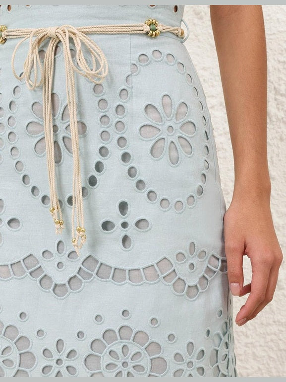 Awaken embroidered skirt