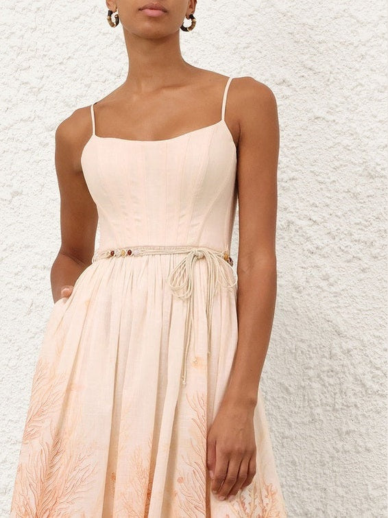 Wanderlust corset midi dress