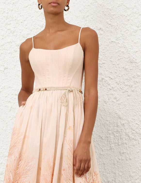 Wanderlust corset midi dress