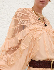 Rebellion splice billow blouse