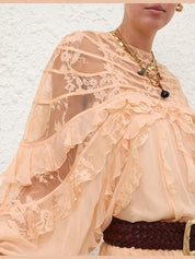 Rebellion splice billow blouse