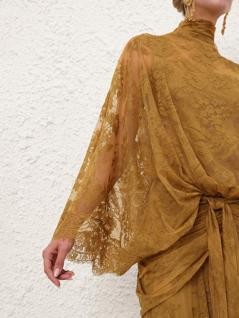 Ascent batwing lace gown