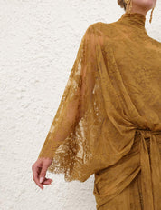 Ascent batwing lace gown