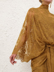 Ascent batwing lace gown
