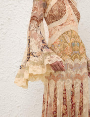 Valiant panelled gown