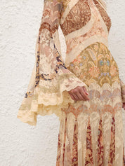 Valiant panelled gown
