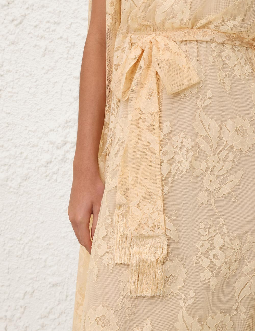 Valiant lace caped maxi dress