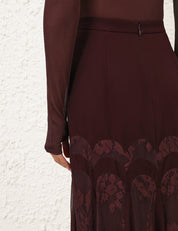 Valiant panelled maxi skirt