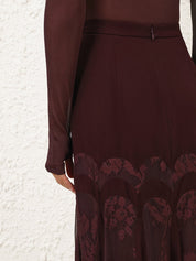 Valiant panelled maxi skirt