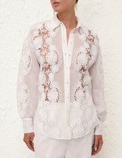 HALLIDAY LACE FLOWER SHIRT