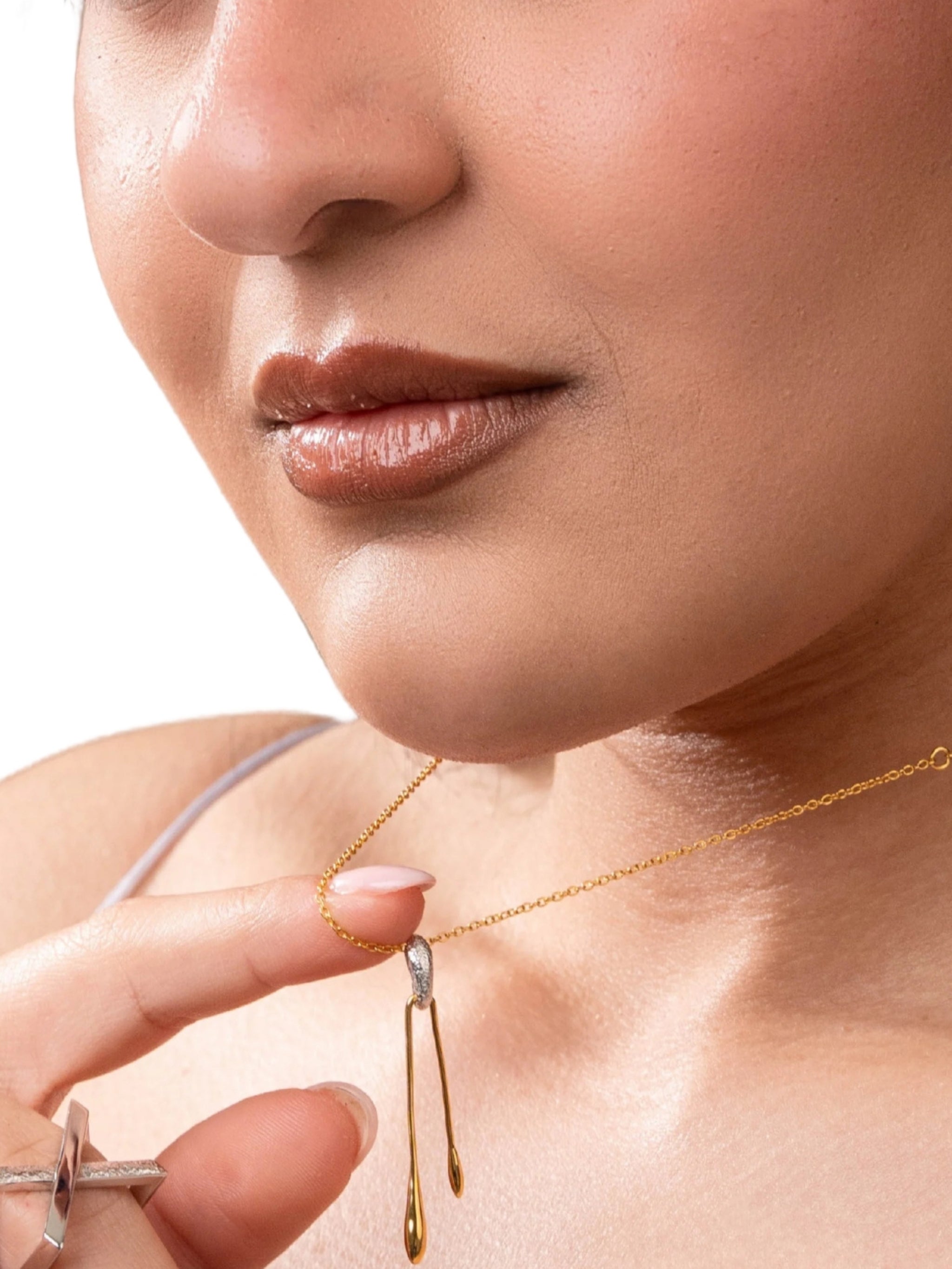 Althea necklace in sterling silver & 18k gold vermeil and rhodium