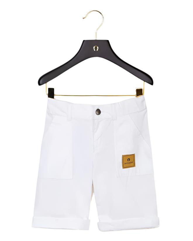 BERMUDAS POPLIN WOVEN BADGE CE