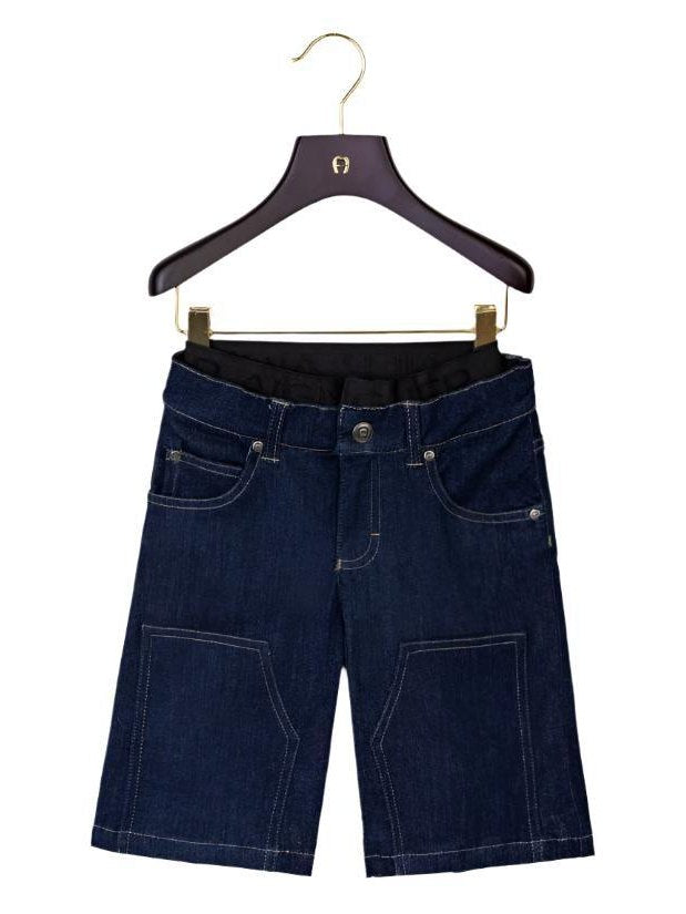 Bermudas denim stretch woven badge