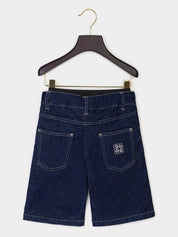 Bermudas denim stretch woven badge