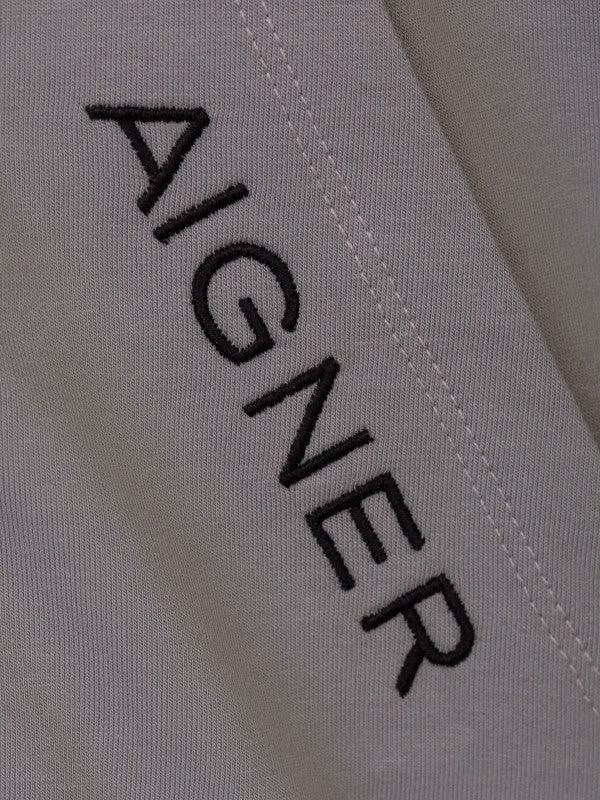 Jacket with hood sweat lycra embroidery/woven badge