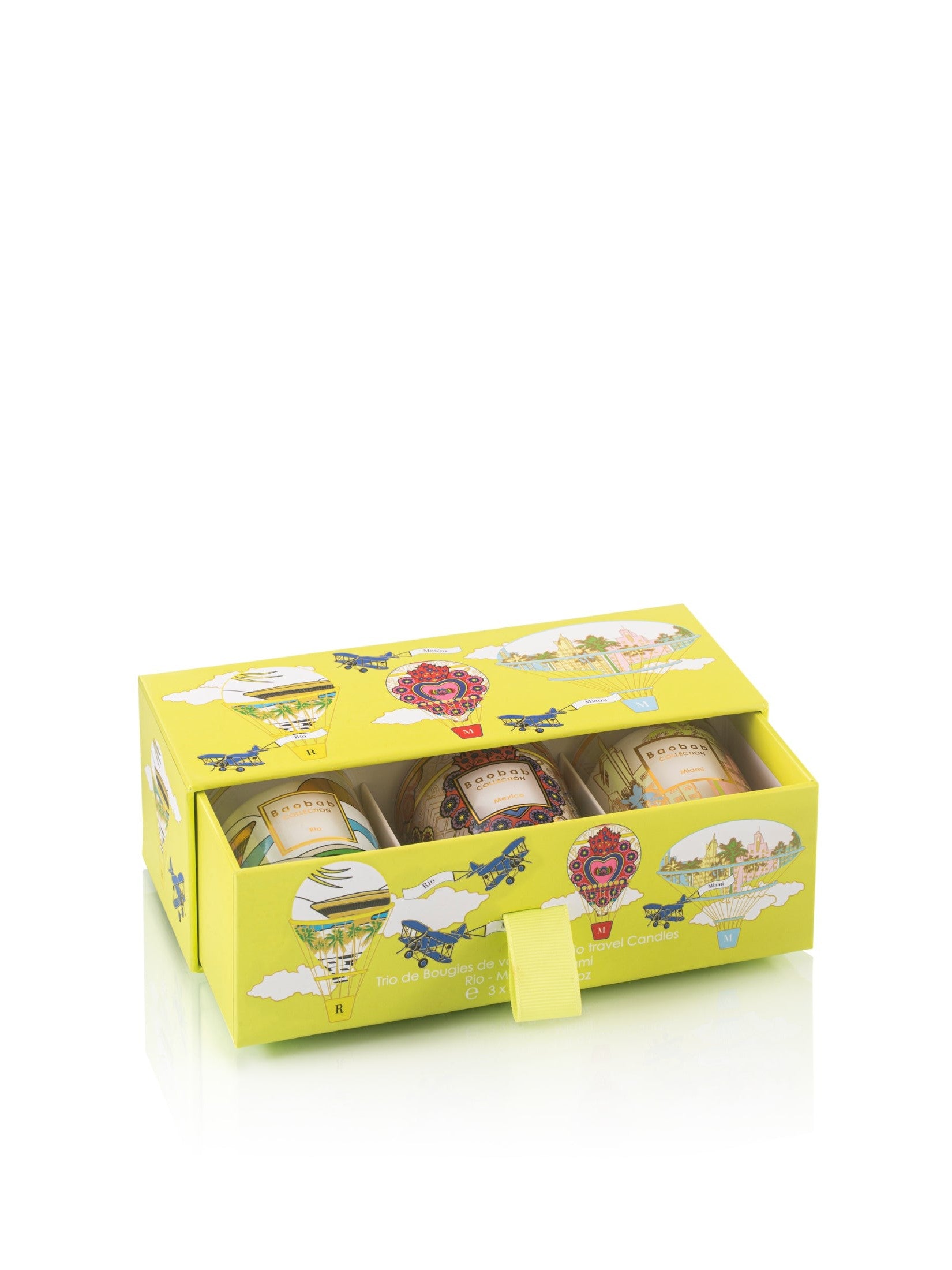 Trio Travel Candles My First Baobab Trio Rio-Mexico-Miami