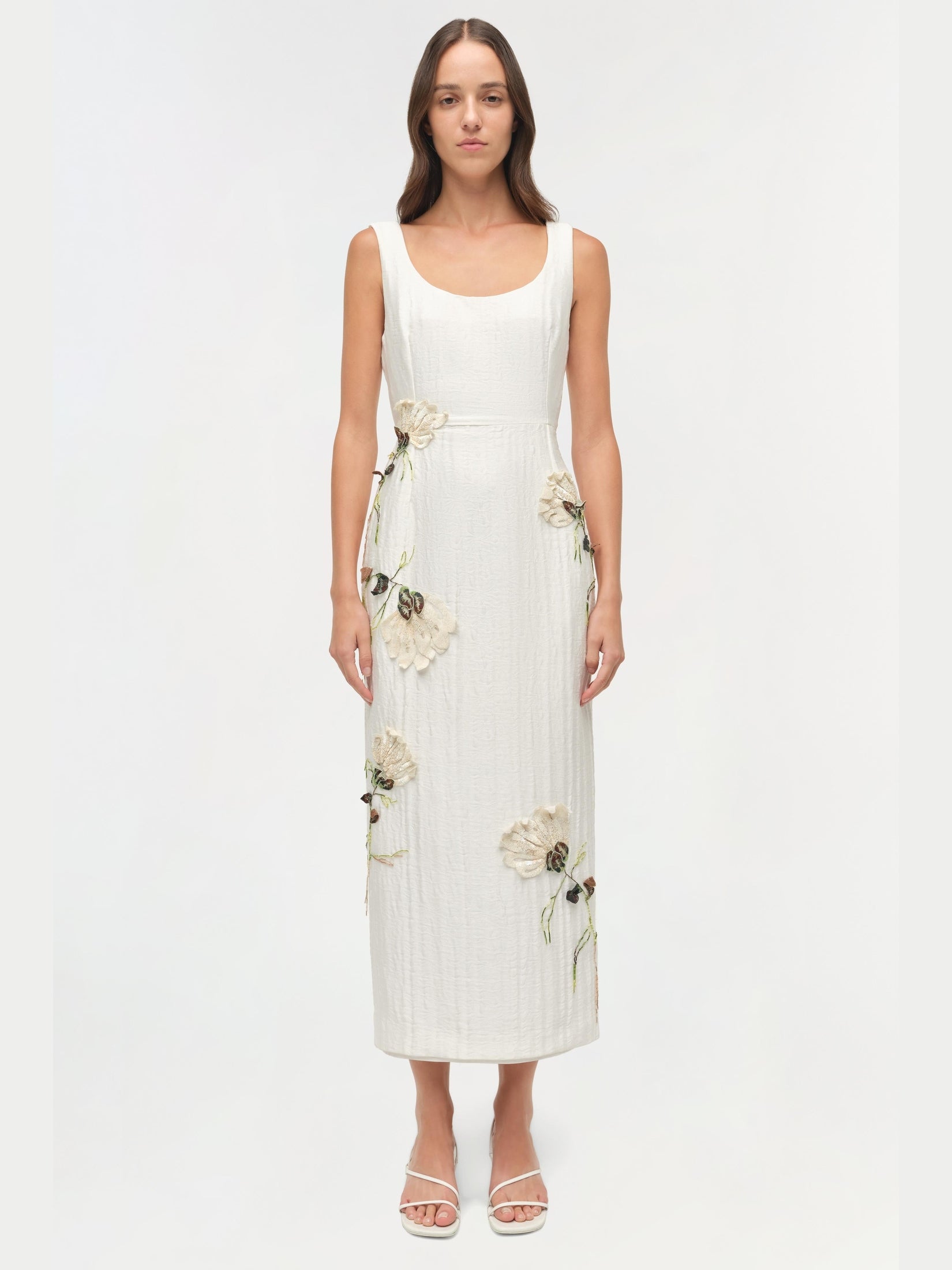 Lilibeth Floral Jacquard Midi Dress
