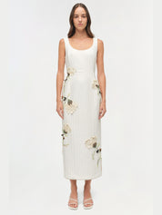 Lilibeth Floral Jacquard Midi Dress