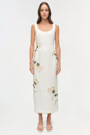 Lilibeth Floral Jacquard Midi Dress