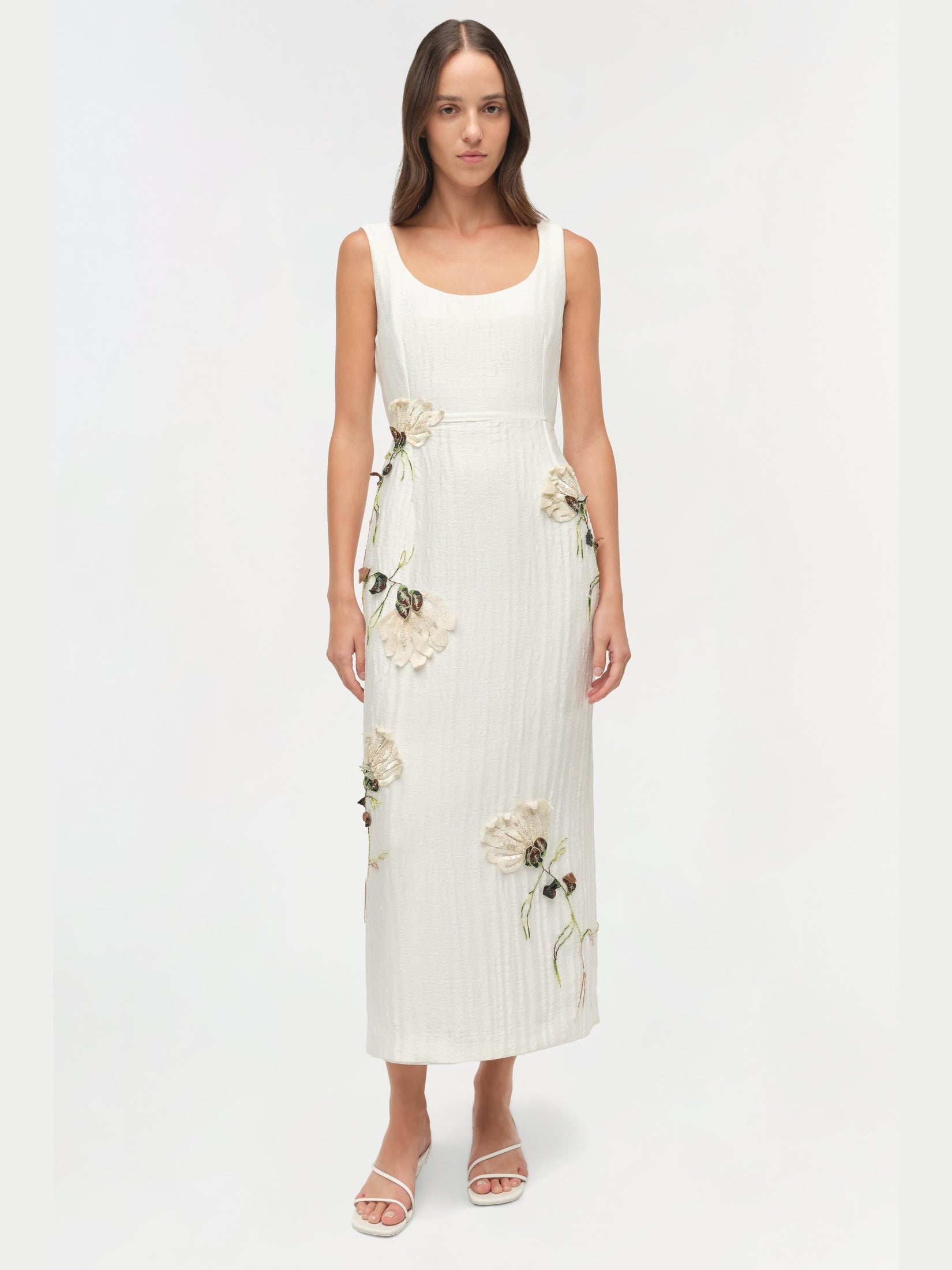 Lilibeth Floral Jacquard Midi Dress