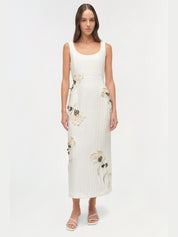 Lilibeth Floral Jacquard Midi Dress