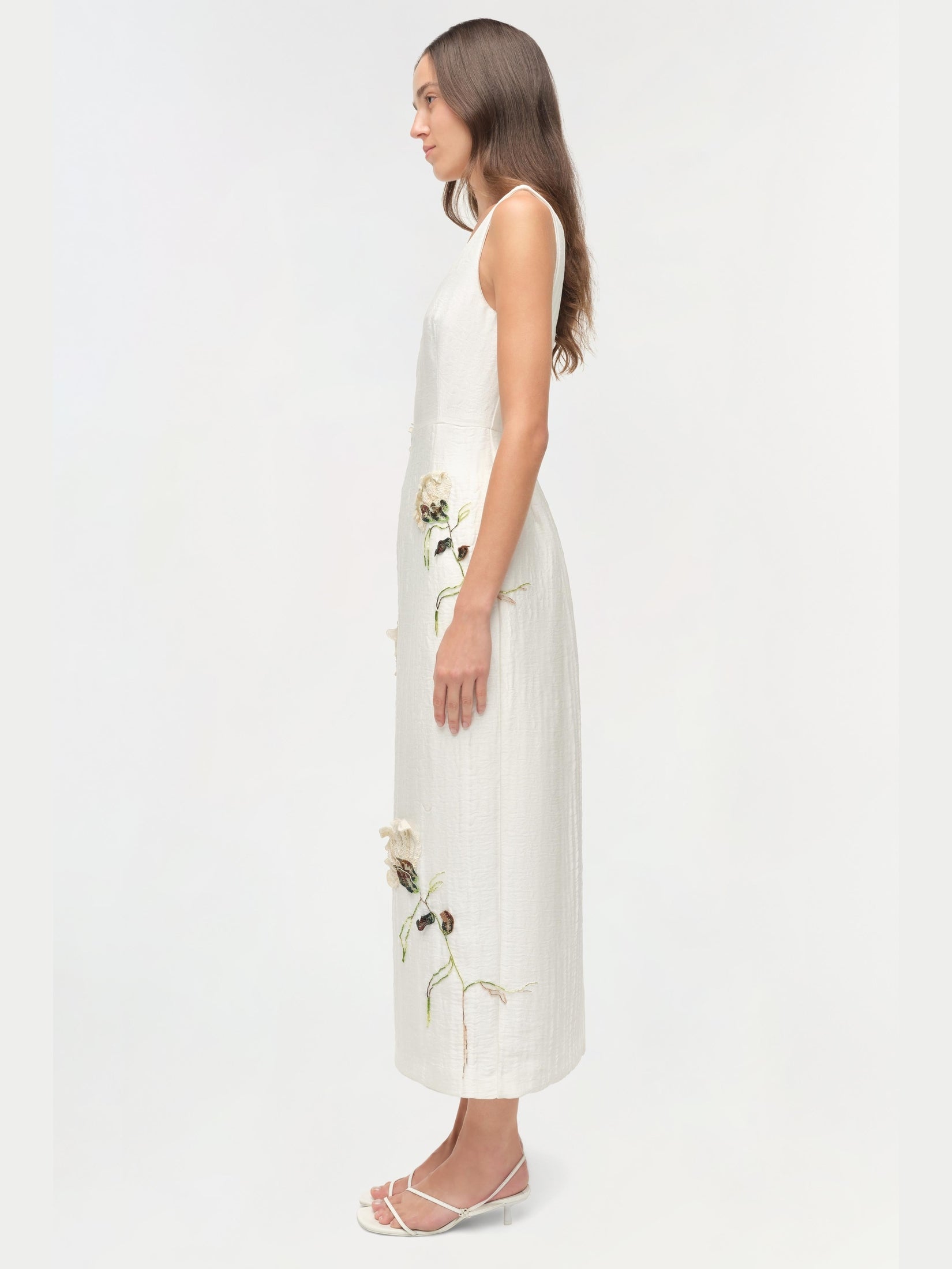 Lilibeth Floral Jacquard Midi Dress