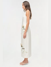 Lilibeth Floral Jacquard Midi Dress