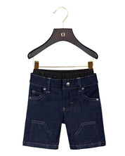 BERMUDAS STRETCH DENIM WOVEN BADGE