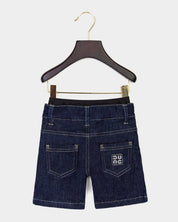 BERMUDAS STRETCH DENIM WOVEN BADGE