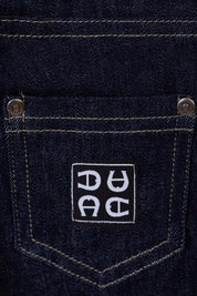 BERMUDAS STRETCH DENIM WOVEN BADGE