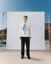 Tie print cotton shirt