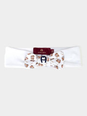 Headband pima cotton with stretch embroidery