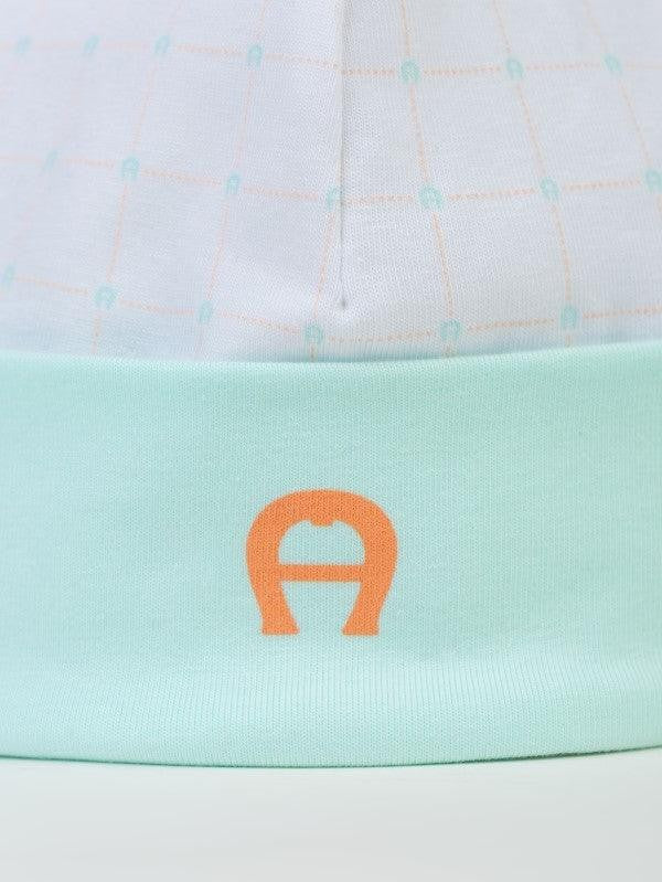Cap pima cotton with stretch print