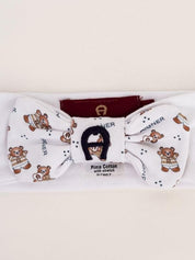 Headband pima cotton with stretch embroidery