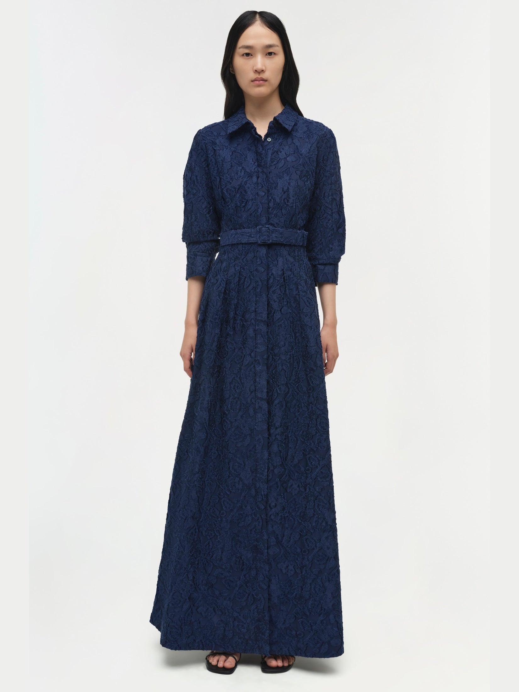 Courtney l/s belted gown